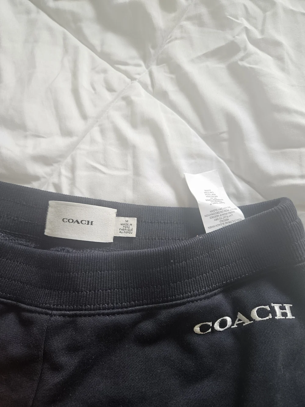 Coach Navy Shorts with White Trim